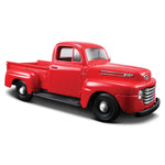 Modellauto Ford F1 Pickup rot von 1948 im Maßstab 1:25