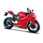 Motorradmodell SE Ducati 1199 Panigale auf Sockel rot im Maßstab 1:12