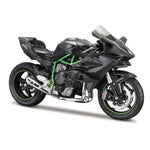 Motorradmodell SE Kawasaki Ninja H2R auf Sockel grau im Maßstab 1:12