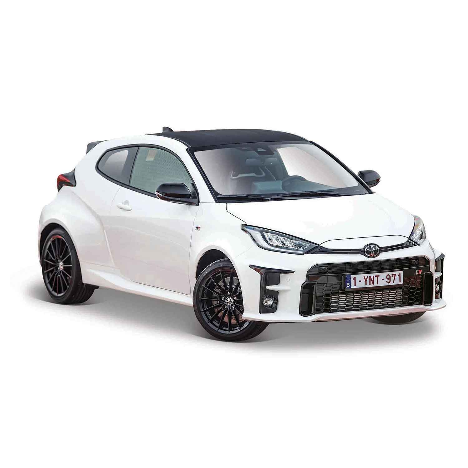Modellauto Toyota Yaris weiß von 2021 im Maßstab 1:24
