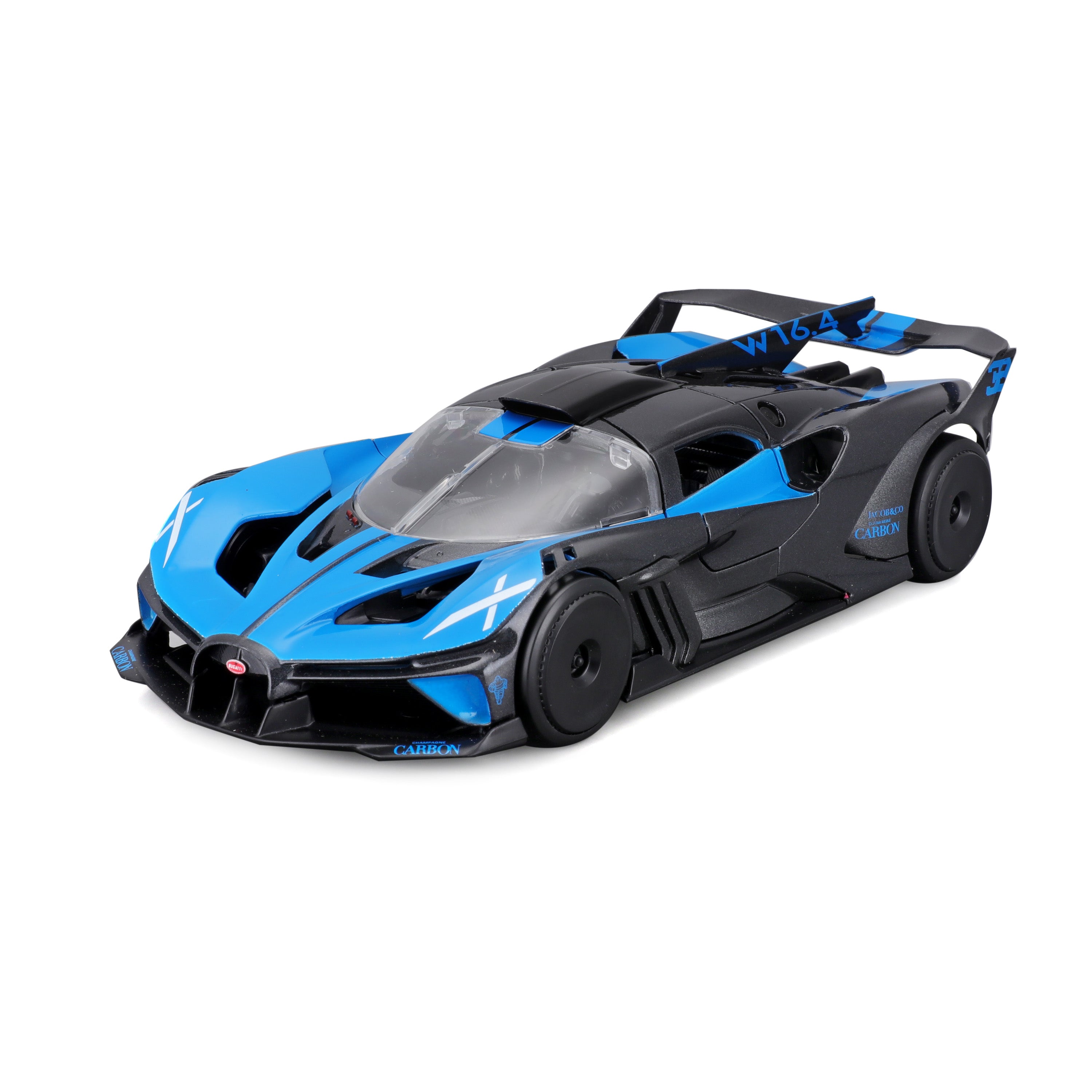 Modellauto Bugatti Bolide blau im Maßstab 1:24