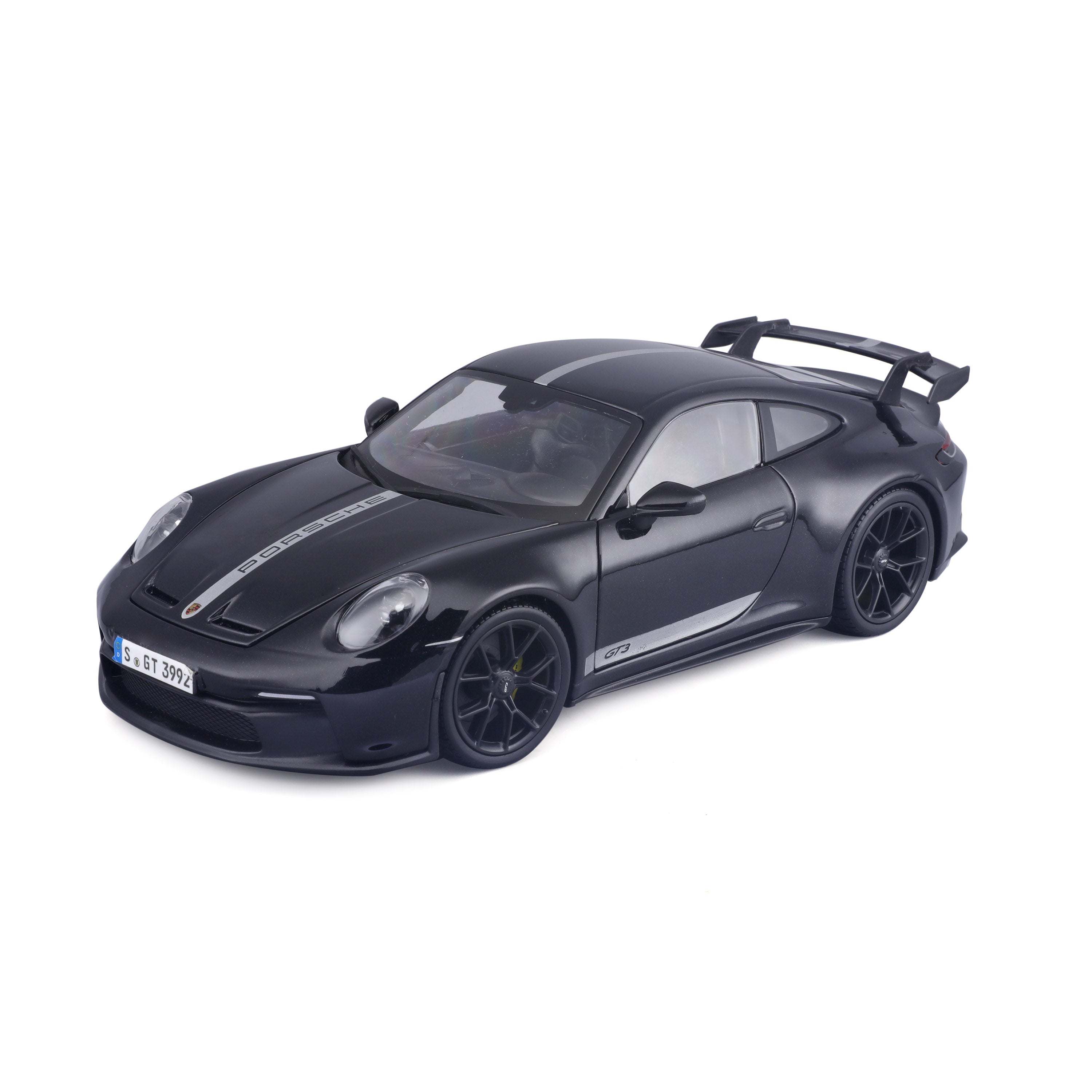 Modellauto Porsche 911 GT3 schwarz von 2023 im Maßstab 1:18