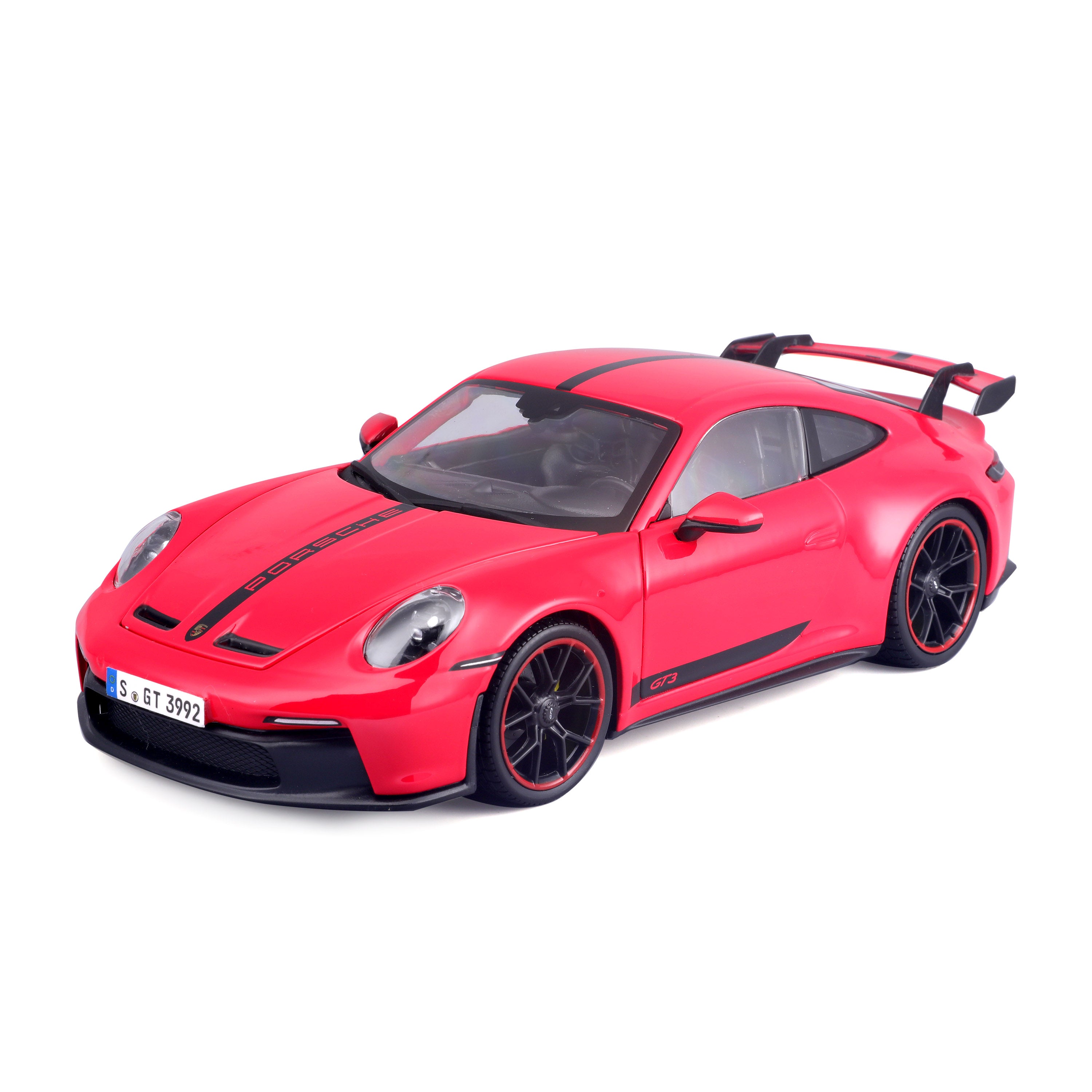 Modellauto Porsche 911 GT3 rot von 2023 im Maßstab 1:18