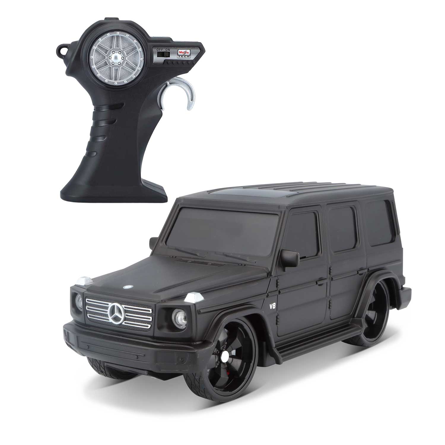 Ferngesteuertes Fahrzeug RC Mercedes G-Klasse 2,4 GHz 1:24 matt schwarz