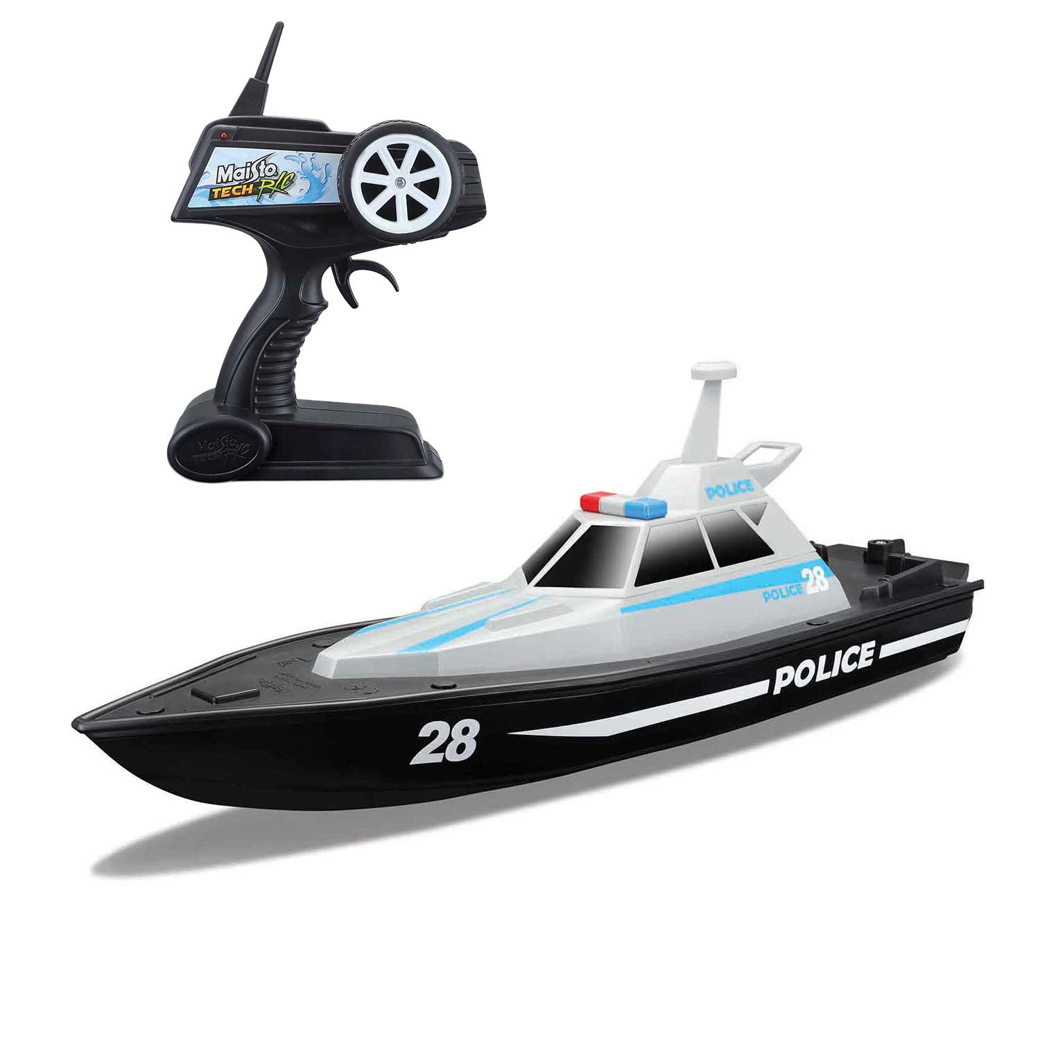 Ferngesteuertes Fahrzeug RC Police-Boat 34cm 2,4 GHz USB RTR schwarz