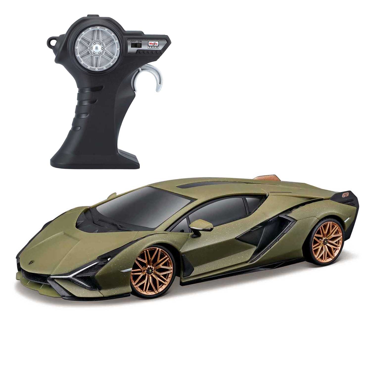 Ferngesteuertes Fahrzeug RC Premium Lamborghini Sian FKP37 2,4 GHz USB 1:24 grün