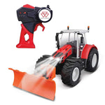Ferngesteuertes Fahrzeug RC Traktor Massey Ferguson 5S.145 mit Schnee-Schieber 2,4 GHz rot