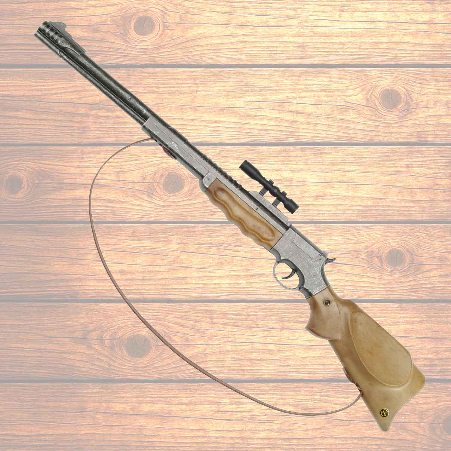 Spielzeug-Gewehr Black Panther braun 72 cm, 8-Schuss, ab 3 Jahren geeignet