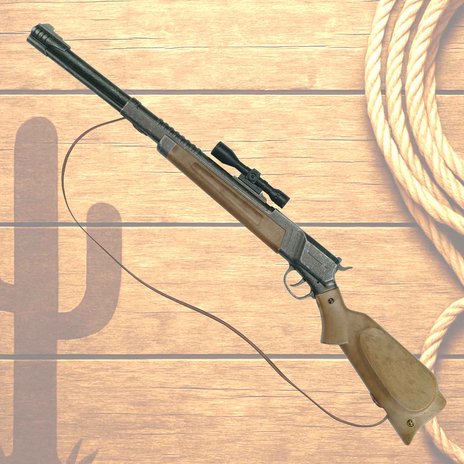 Mountain Patrol 81cm, 12-Schuß Gewehr, ab 3 Jahren geeignet, braun