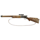 J.G. Schrödel Spielzeug-Gewehr Silberbüchse braun antik 12-Schuss, in der Box