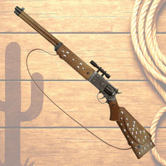 Spielzeug-Gewehr Silberbüchse braun antik 77 cm, 12-Schuss, ab 3 Jahren geeignet