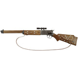 J.G. Schrödel Spielzeug-Gewehr Silberbüchse braun antik 12-Schuss