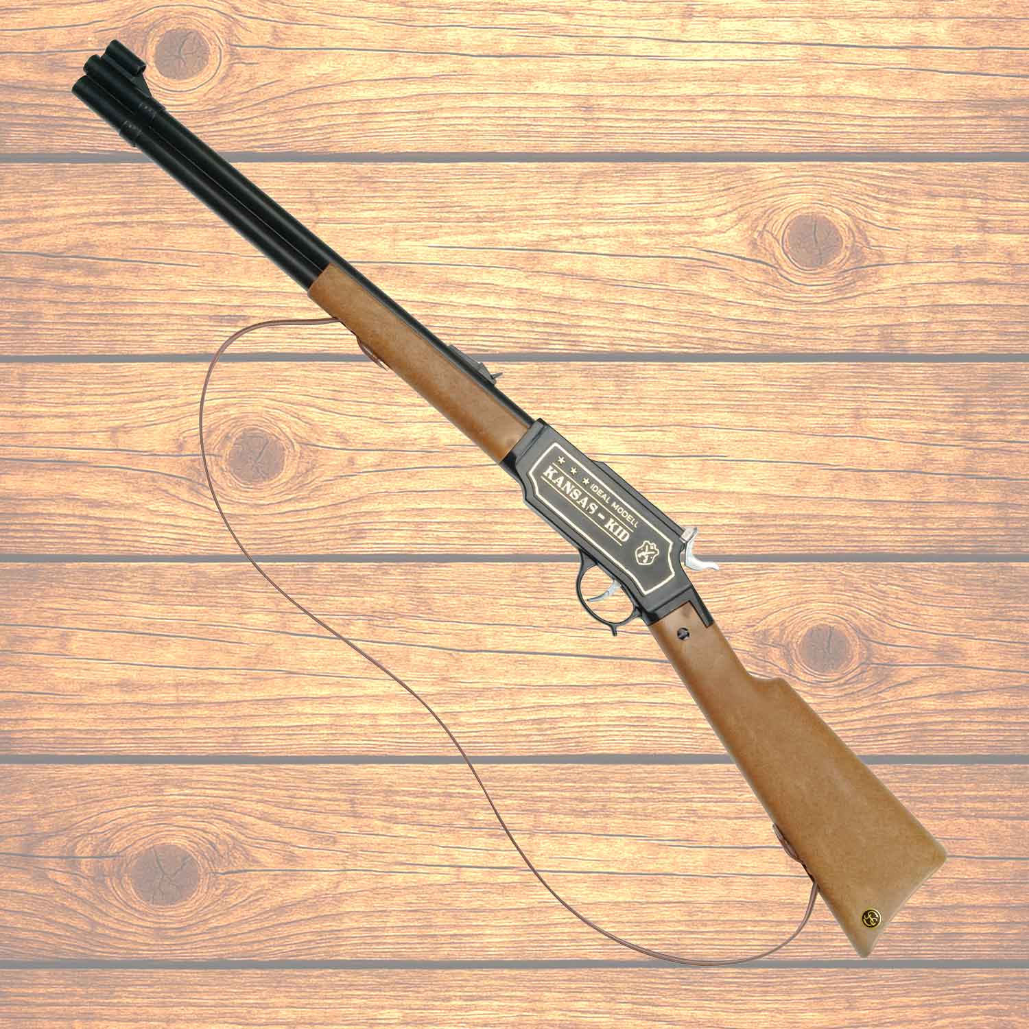 Spielzeug-Gewehr Kansas Kid braun 73 cm, 100-Schuss, ab 3 Jahren geeignet