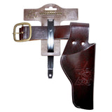 Accessoire Lederimitatgürtel "Duell" braun 55-90 cm, 1 Holster, ab 3 Jahren geeignet