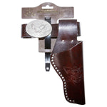Accessoire Lederimitatgürtel "Eagle" mit Nieten braun 95-135 cm, 1 Holster, ab 3 Jahren geeignet