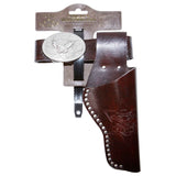 Accessoire Lederimitatgürtel "Eagle" mit Nieten braun 95-135 cm, 1 Holster, ab 3 Jahren geeignet