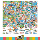 HEADU Lernspiel Einfaches Englisch 100 Wörter - die Stadt (mit App)