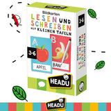 HEADU Lernspiel Bildkarten "Lesen und Schreiben" mit kleinen Tafeln