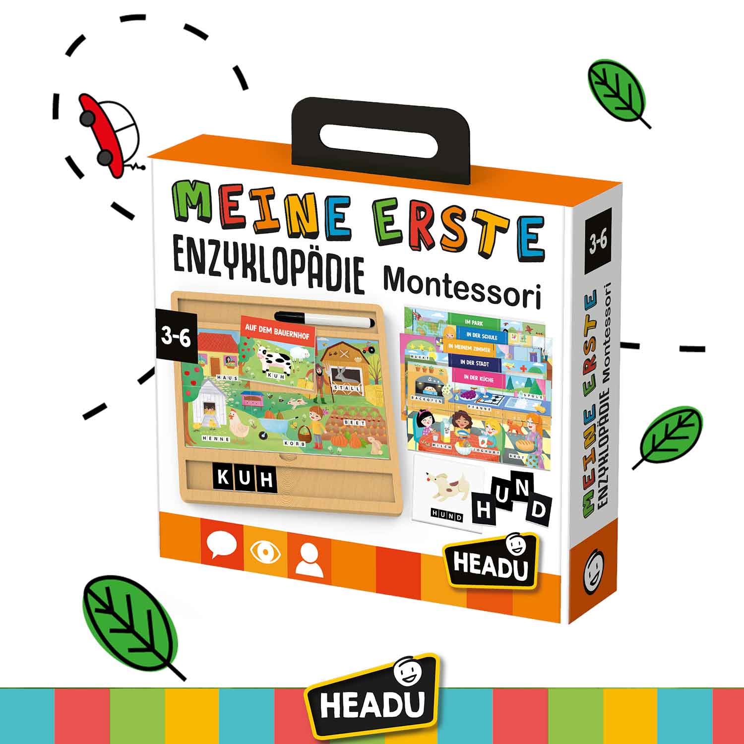 Lernspiel Meine erste Enzyklopädie Montessori, Alter: 3-6 Jahre, orange
