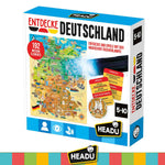 Lernspiel Entdecke Deutschland, inkl. magische Taschenlampe, Alter: 5-10 Jahre, blau