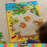 HEADU Lernspiel Entdecke Deutschland, inkl. magische Taschenlampe