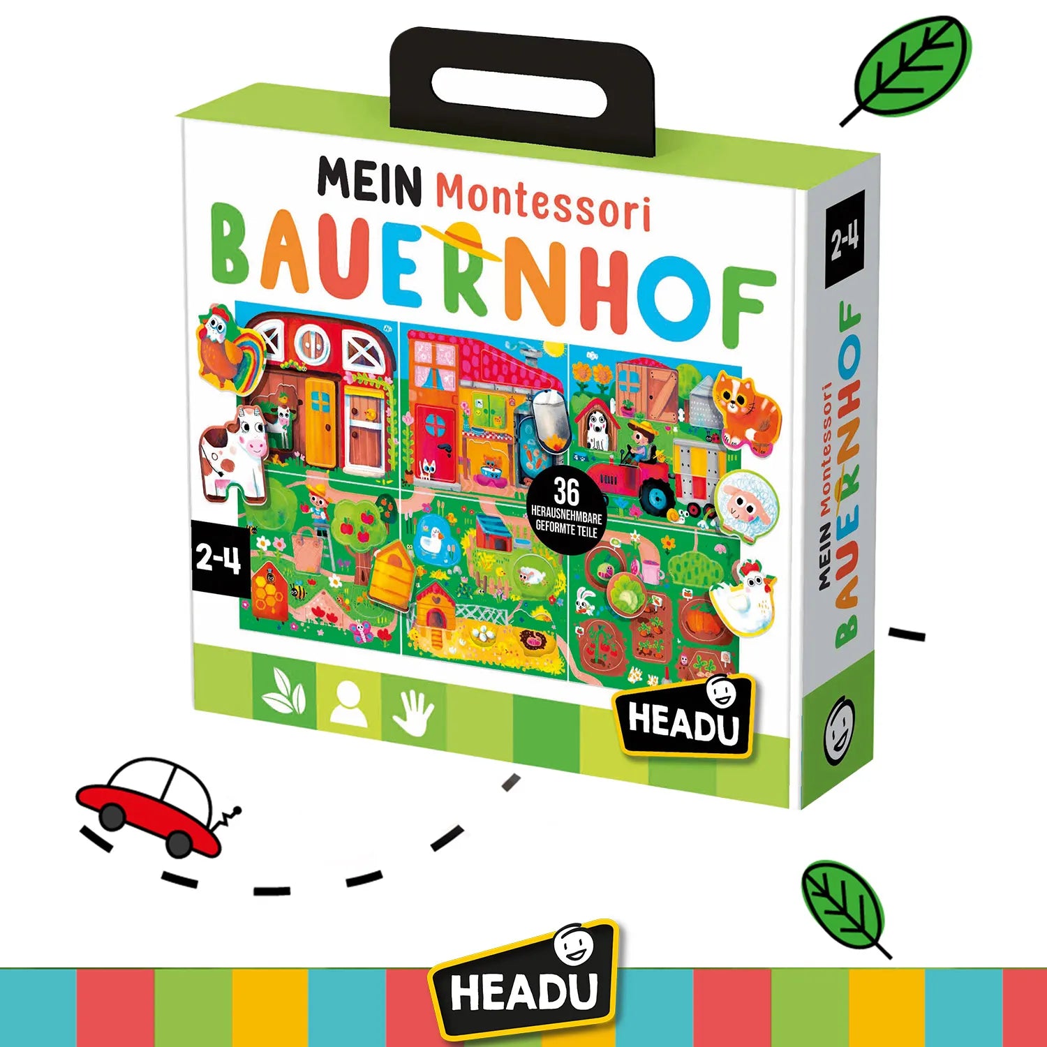 HEADU Lernspiel Mein Montessori-Bauernhof fürs Alter 2 bis 4 Jahre