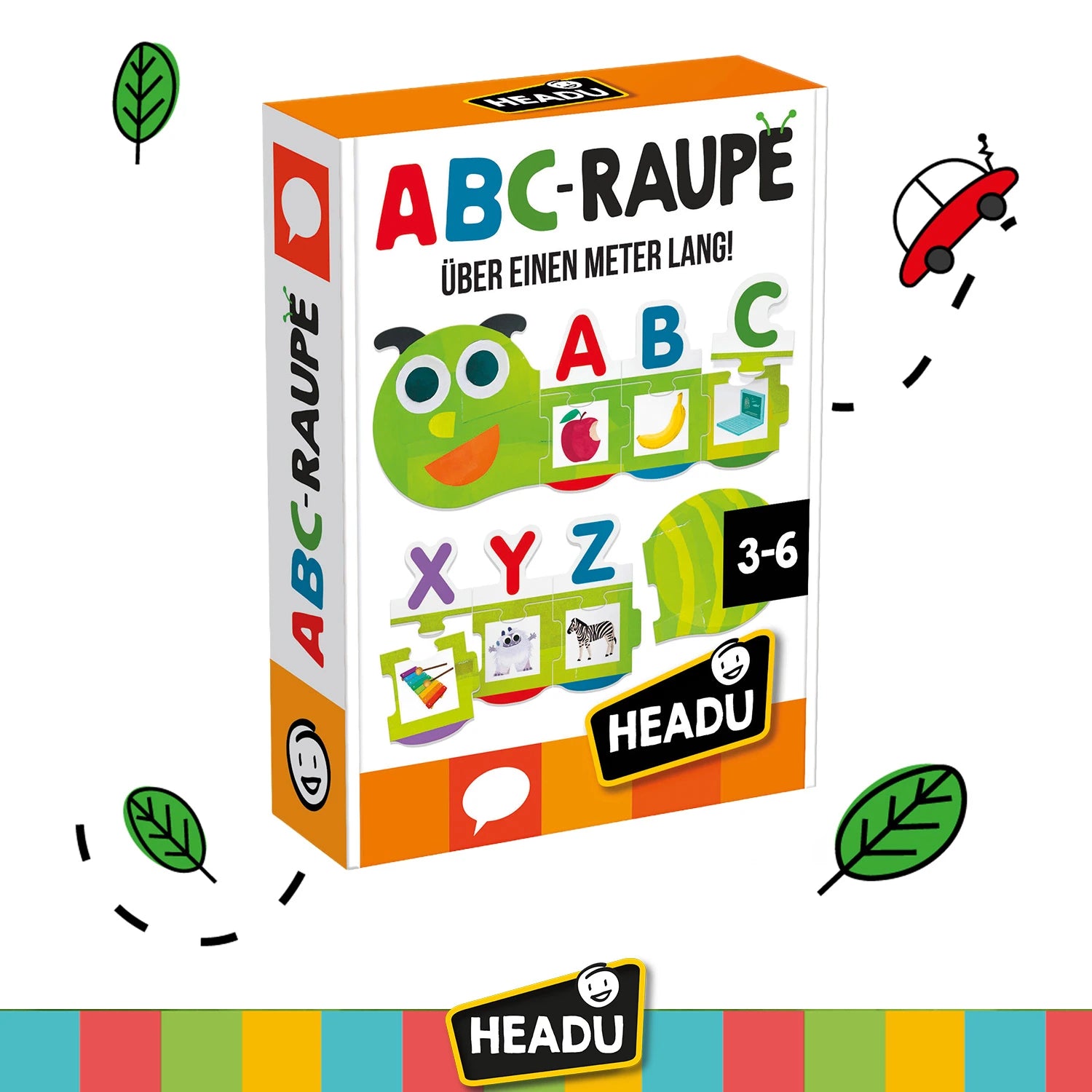 HEADU Lernspiel ABC Raupe fürs Alter 3 bis 6 Jahre