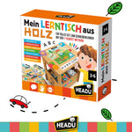 HEADU Lernspiel Mein Lerntisch aus Holz fürs Alter 3 bis 6 Jahre