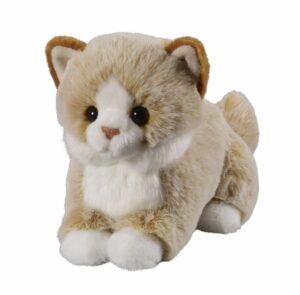 Katze beige 18cm, liegend