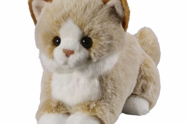 Katze beige 18cm, liegend