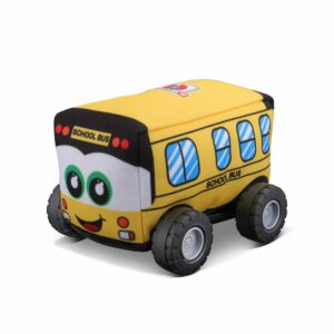 My 1st Soft car 13cm Schoolbus, Pull-back