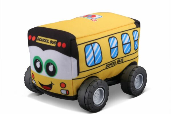 My 1st Soft car 13cm Schoolbus, Pull-back