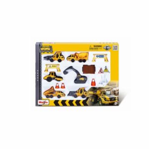 Volvo Baufahrzeuge 8cm Playset mit 6 Fahrzeugen