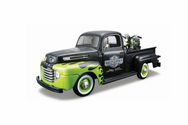 Ford F-1 Pickup (1948) + FL Panhead (1948) - 1:24 Modell