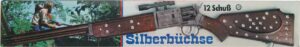 Silberbüchse antik 77cm, 12-Schuss, Box