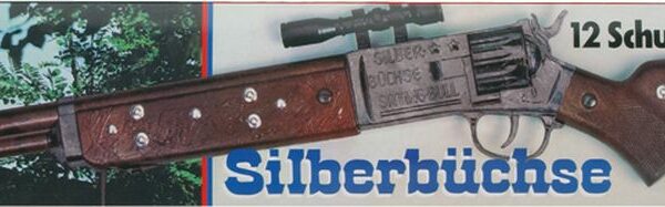 Silberbüchse antik 77cm, 12-Schuss, Box