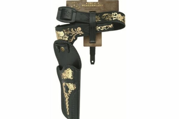 Gürtel klein schwarz 78cm, 1 Holster, Tester