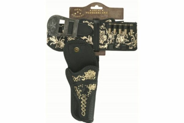 Gürtel groß schwarz 90cm, 1 Holster, Tester
