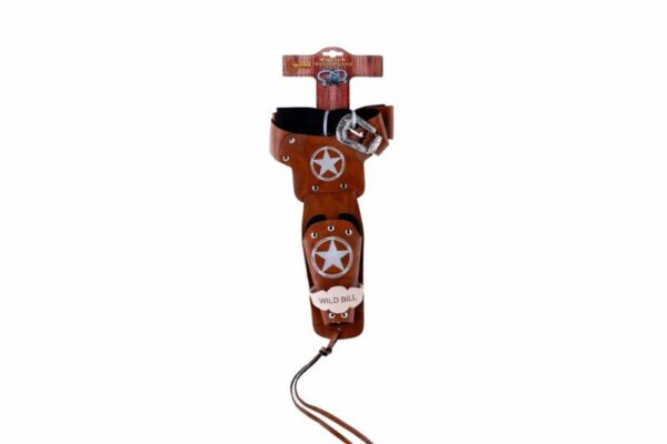 Gürtel "Wild Bill", 90-130cm, 1 Holster, Tester aus Pappe