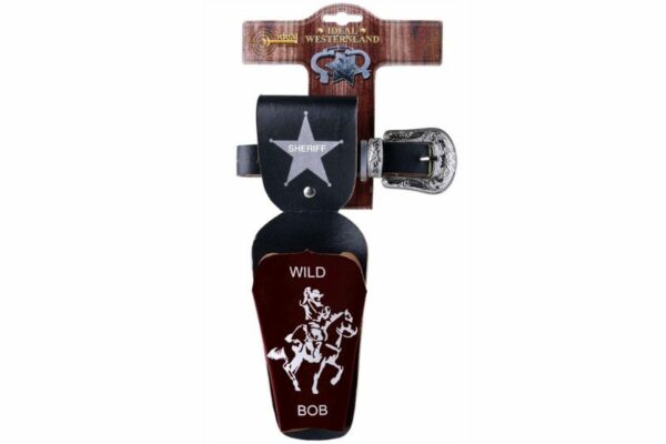 Gürtel "Wild Bob", 65-90cm, 1 Holster, Tester aus Pappe