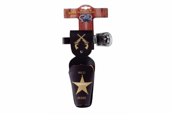 Gürtel "Wild Jesse", 60-90cm, 1 Holster, Tester aus Pappe