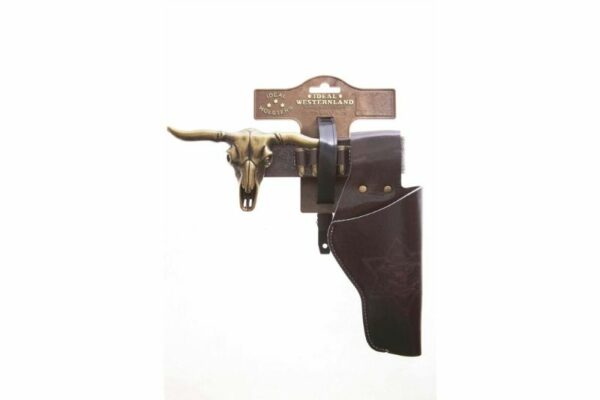 Lederimitatgürtel "Longhorn", 85-120cm, 1 Holster, Tester