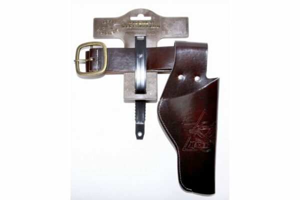 Lederimitatgürtel "Duell", 55-90cm, 1 Holster, Tester