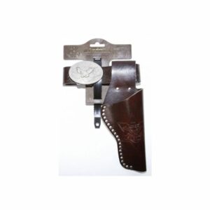 Lederimitatgürtel "Eagle" mit Nieten, 95-135cm, 1 Holster, Tester