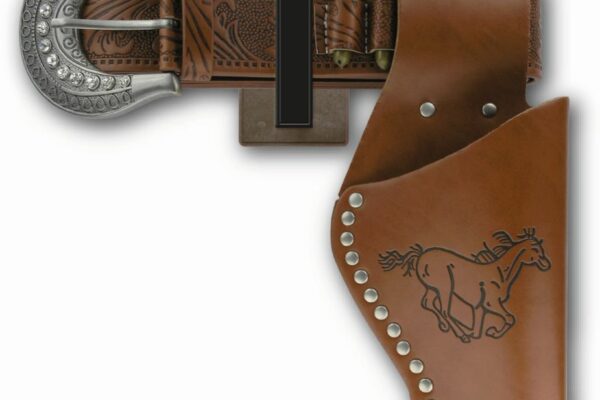 Gürtel "Lady 2" mit Nieten, 62-105cm, 1 Holster, Tester
